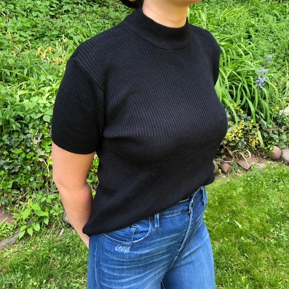 Vintage Tops - Vintage Black Sweater TShirt